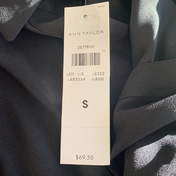 NBW Black Button-down Ann Taylor Size S - Picture 4 of 4